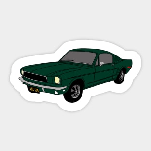 1968 Ford Mustang GT Cult Film Sticker